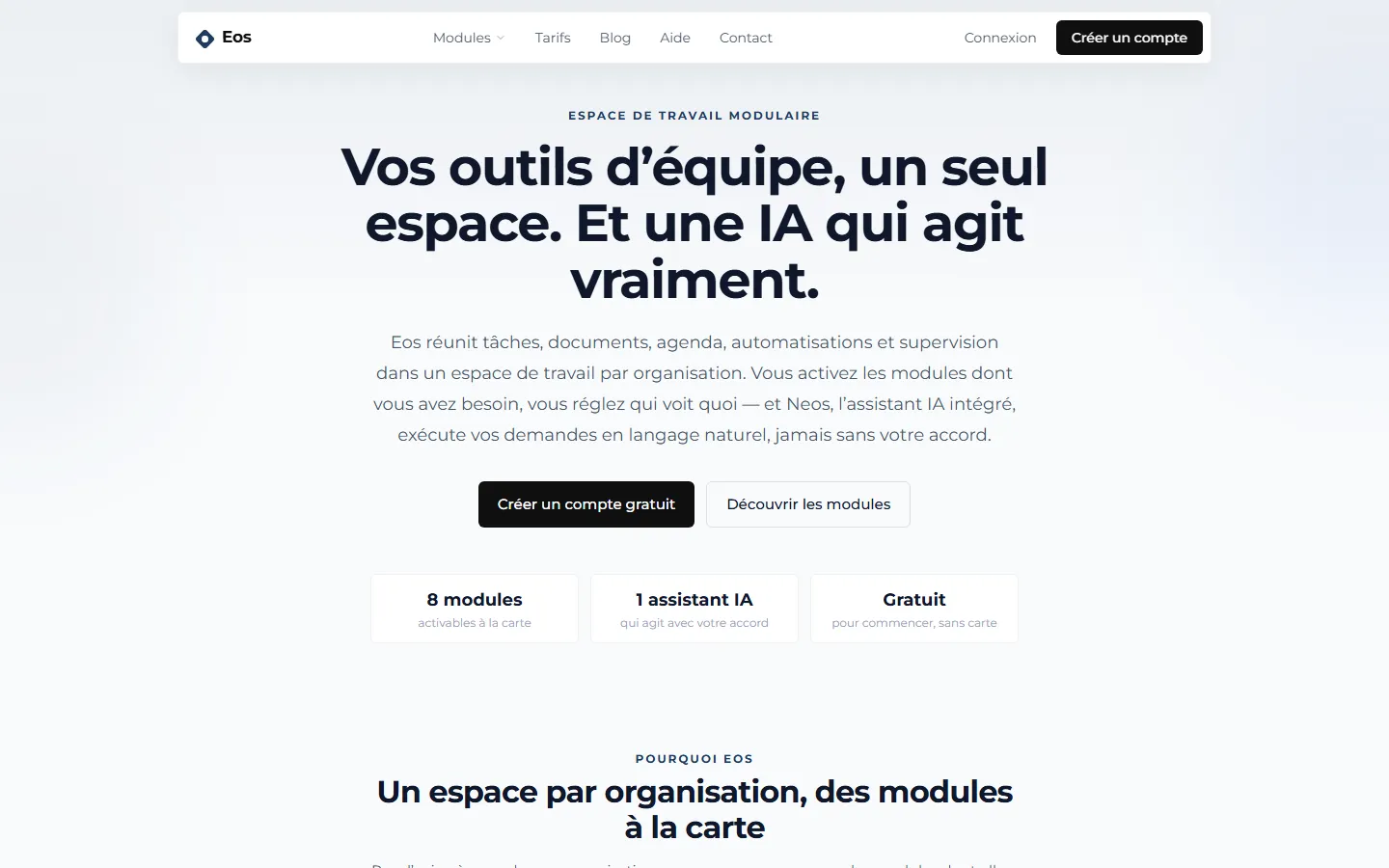 Aperçu du projet Eos