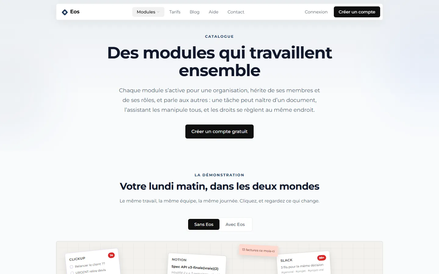 Capture 2 du projet Eos