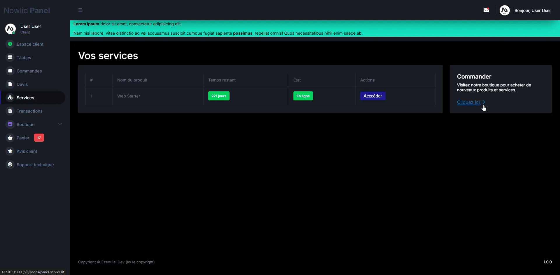 Capture 12 du projet Nowlid