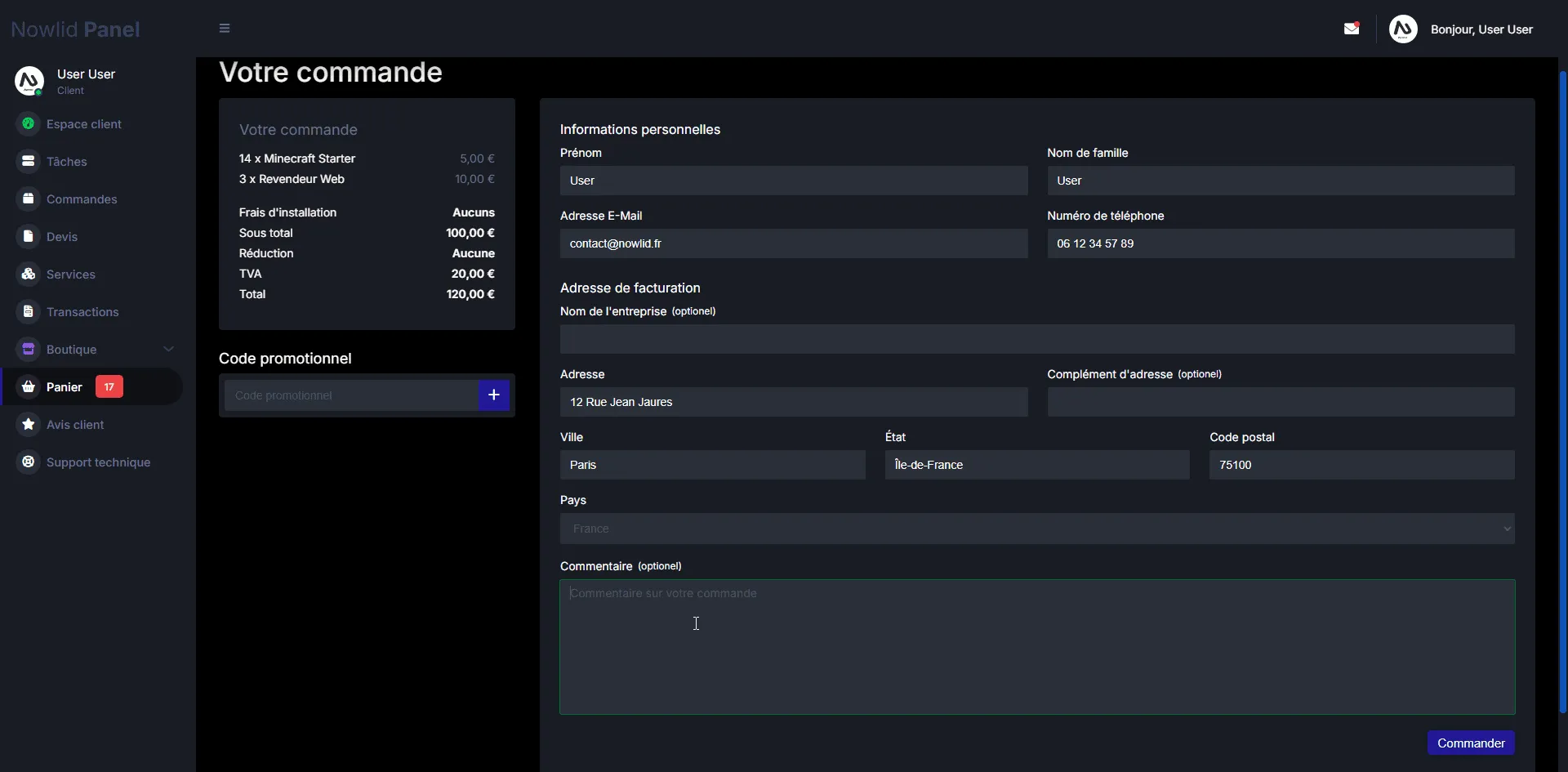 Capture 7 du projet Nowlid